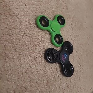 Green and Black Fidget Spinner Set